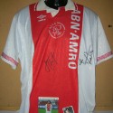 Ajax  FC vintage 9 anni 90 autografata da J. Litmanen, D.Blind  A-1
